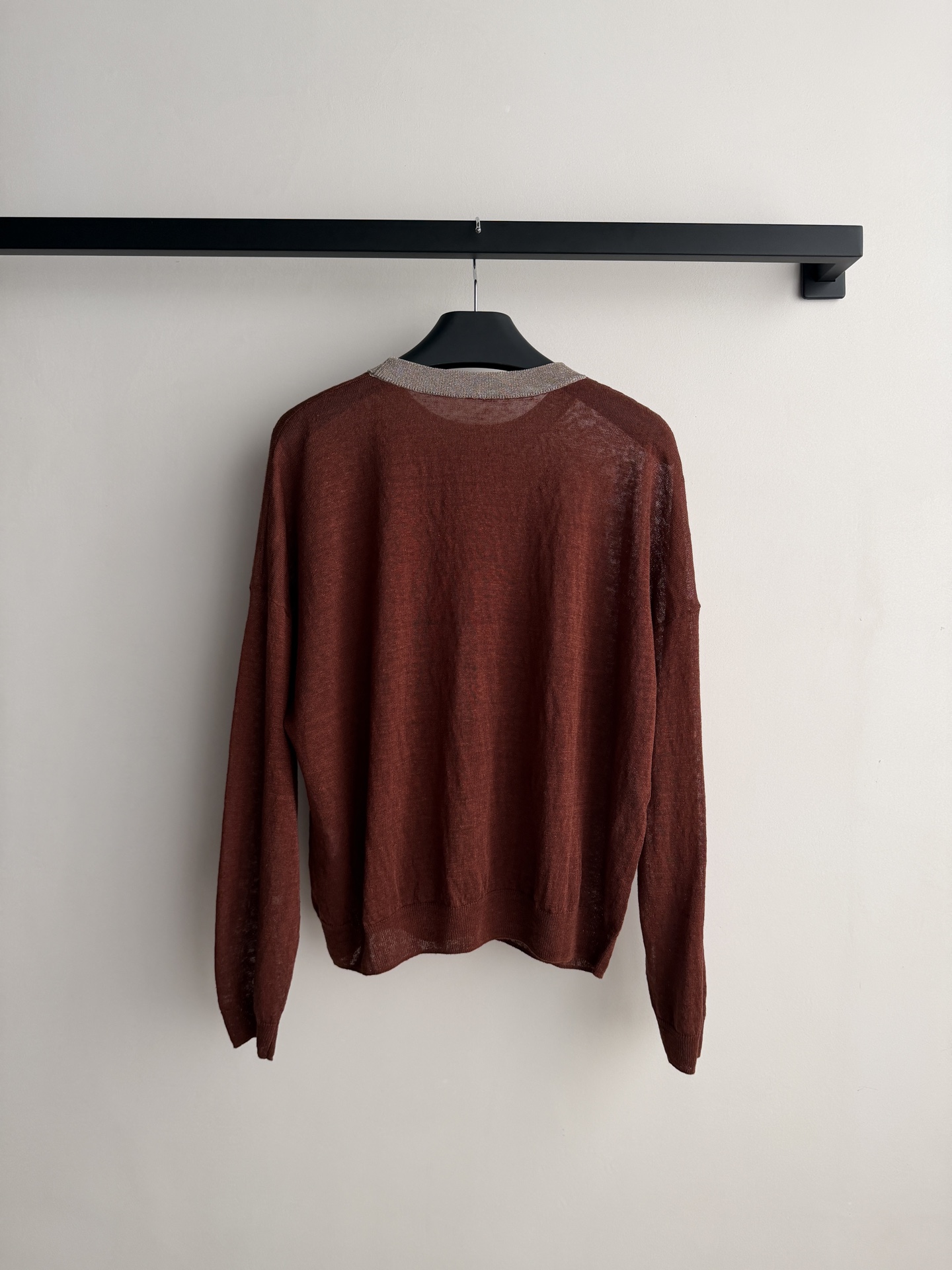 brunello cucinelli，BC🆕果壳棕配色，26支全羊毛，柔软亲肤，穿超舒服！圆领+浅色拼接