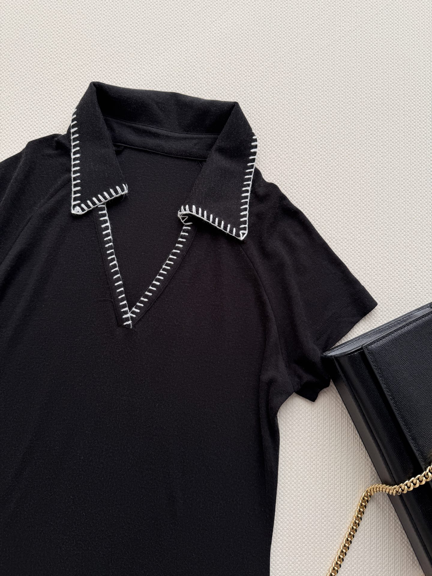 BOTTEGA VENETA🆕新款，26新款短袖T恤，撞色编制花边ＳＭＬ.