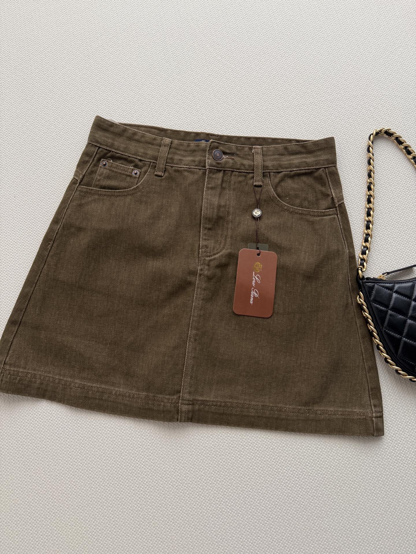 LoroPiana🆕新款，牛仔半裙做旧质感自带复古老钱感，A字版型超级显瘦～S-3XL.