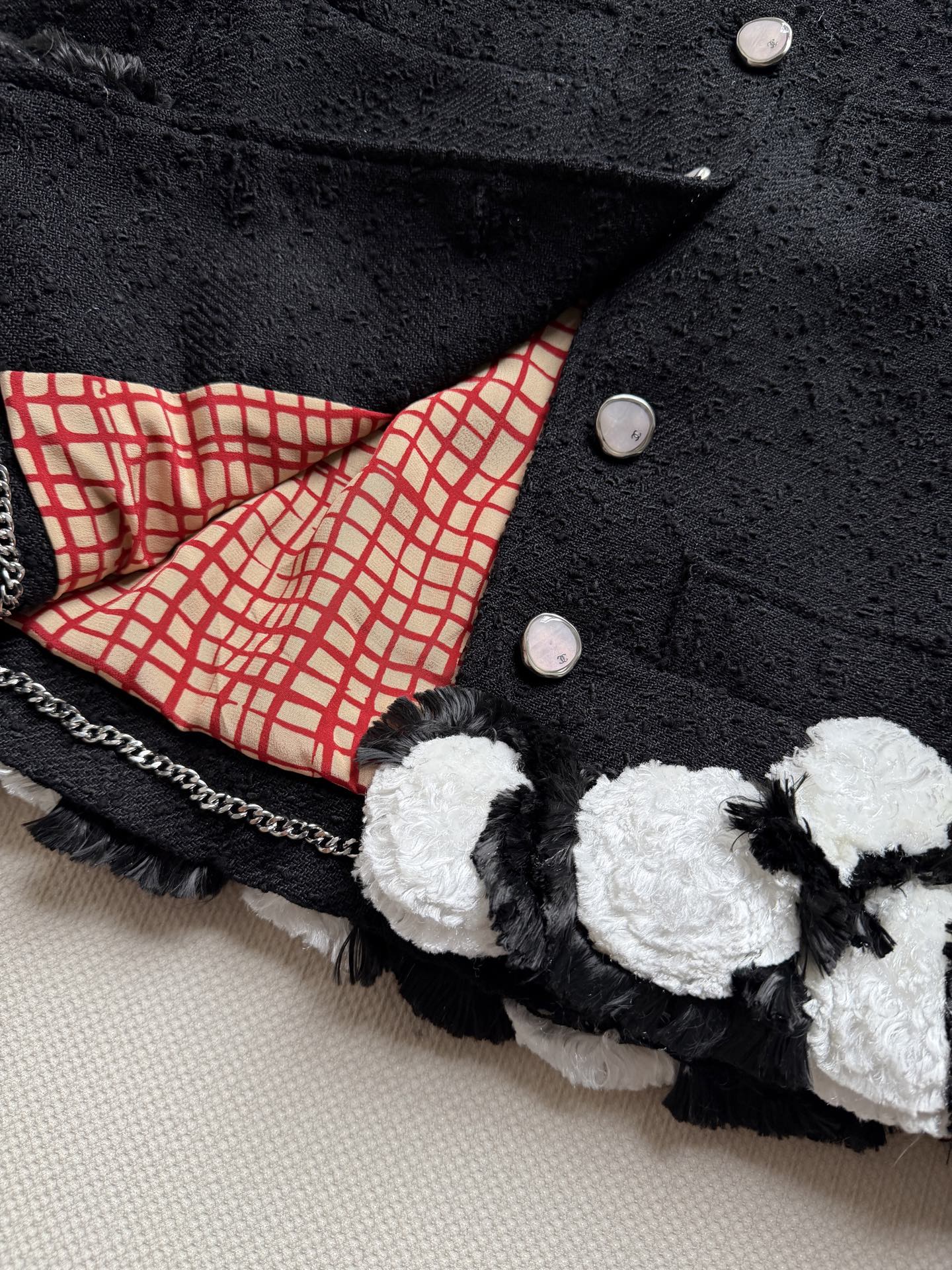 Chanel Tweed Camellia Jacket