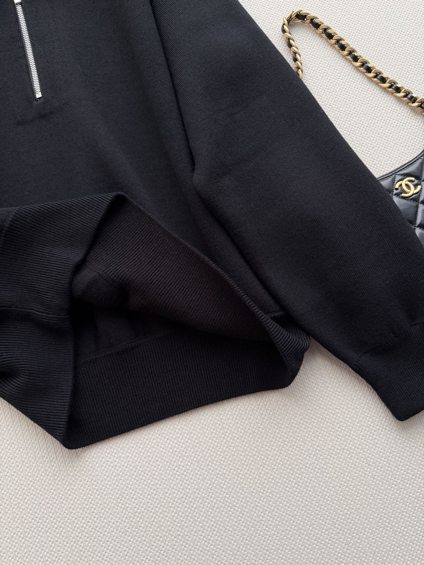 Chanel Half Zip Polo Sweatshirt