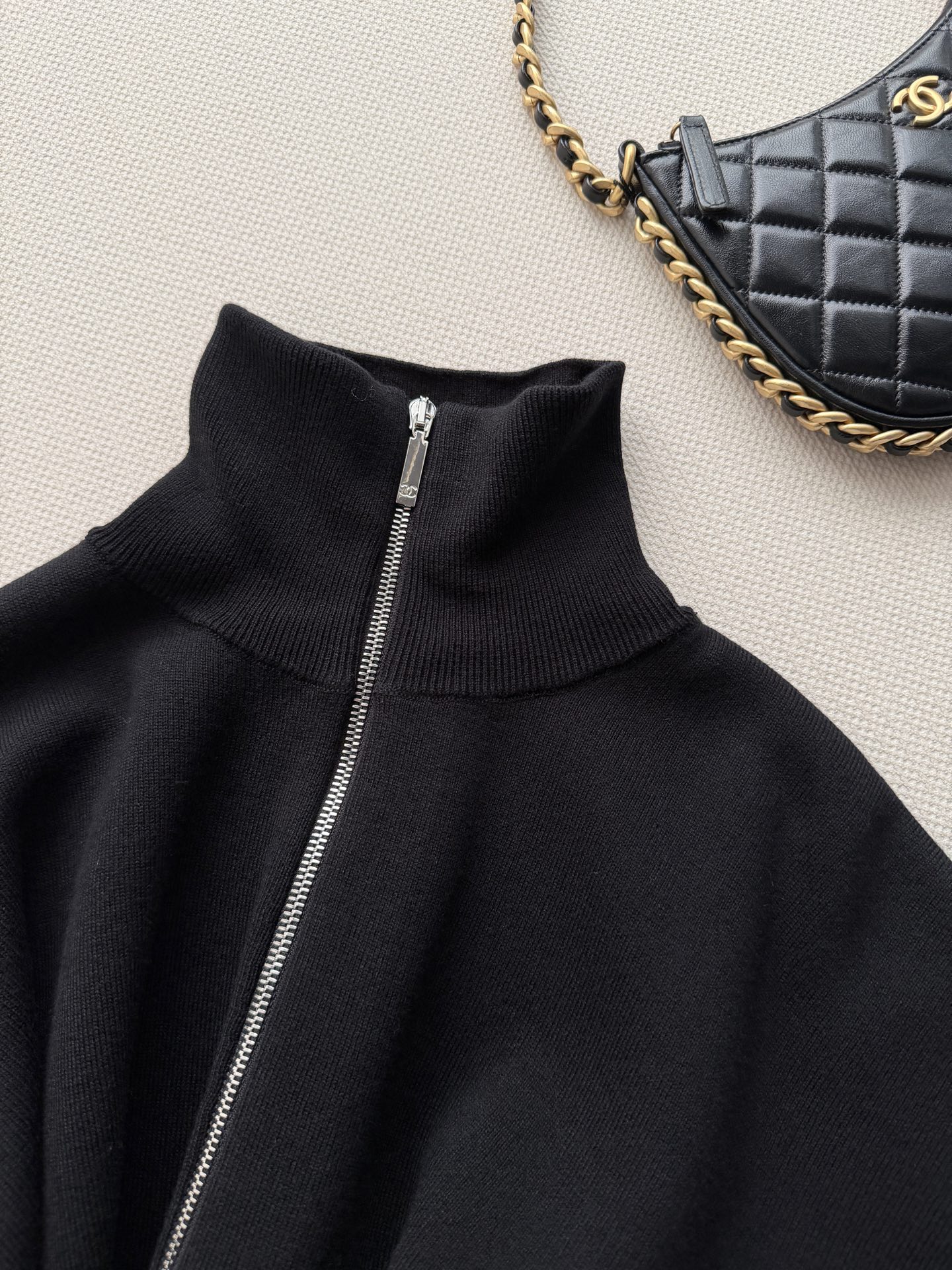 Chanel Half Zip Polo Sweatshirt