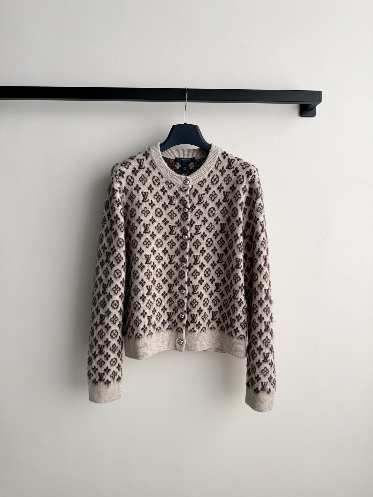 Louis Vuitton Ivory Monogram Crew Neck Sweater