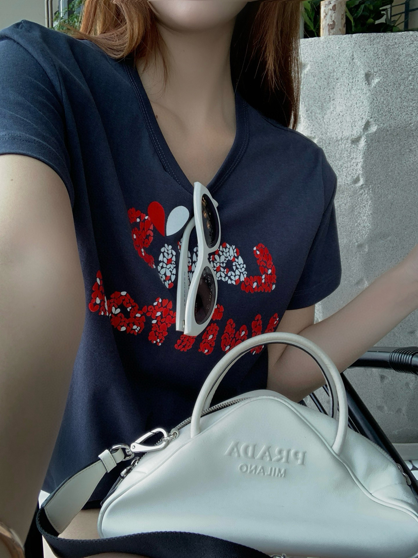 Louis Vuitton Flocked Heart Tee, Casual Cotton Top for Women, S-M-L Size 4 i1747148341930 862 0 3