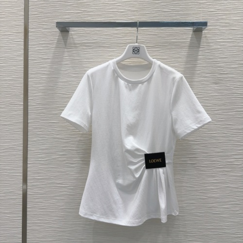 Loewe 2025SS Women's White T-Shirt - Stylish and Comfortable 1 Loewe 2025SS Women's White T-Shirt - Stylish and Comfortable