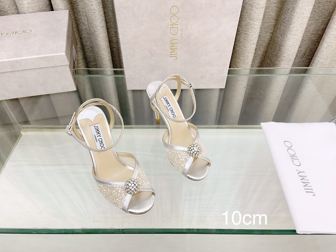 Jimmy Choo Schuhe Pumps Mit Hohem Absatz Sandalen Echtleder Schaffell Fashion