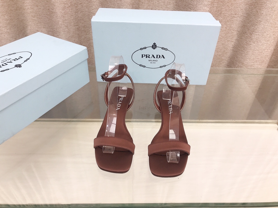 Prada Chaussures Sandales Meilleur site pour les répliques
 Imprimé Soie Série printemps