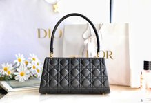 Dior Bags Handbags Black Gold Vintage Cowhide Fall/Winter Collection