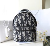Dior Bags Backpack Beige Black Printing Cowhide Oblique