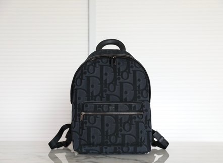 Dior Bags Backpack Beige Black Printing Cowhide Oblique