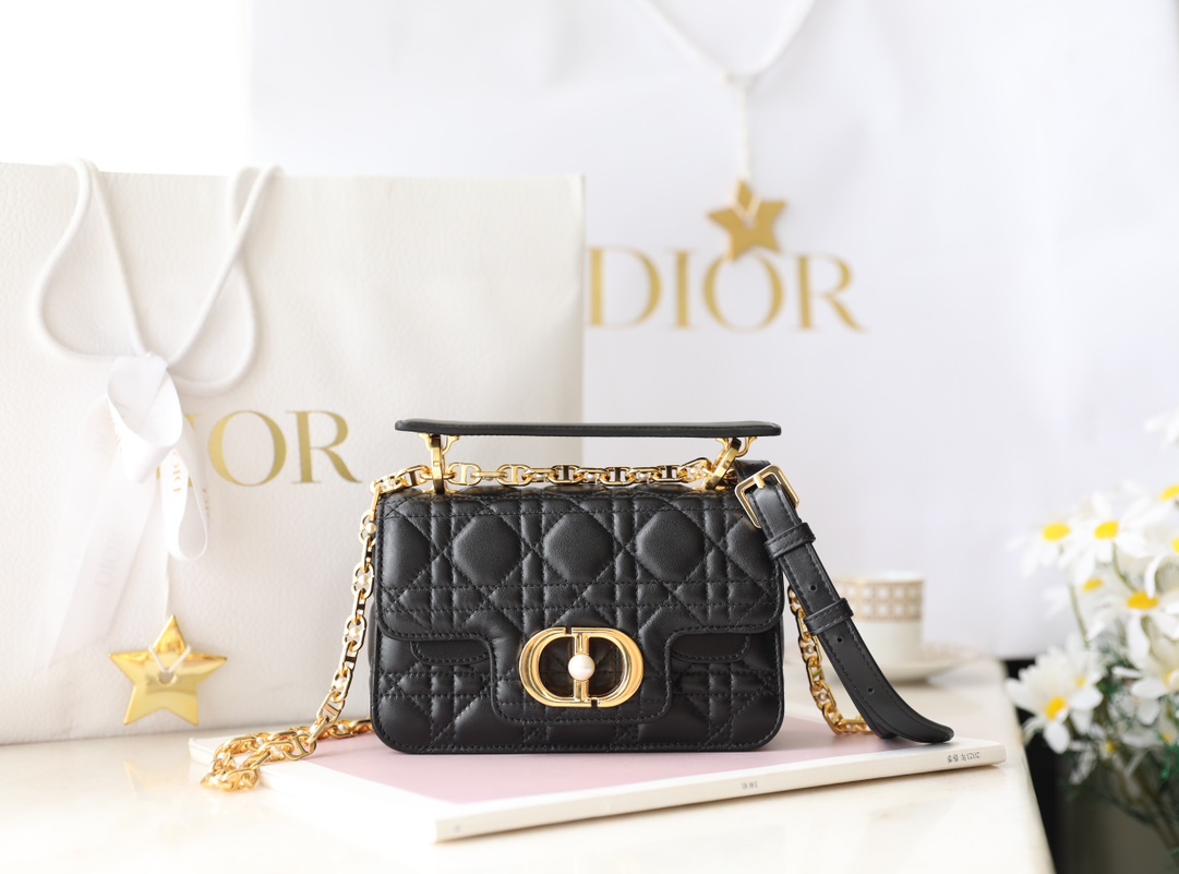 Dior Good
 Bags Handbags Black White Cowhide Resin