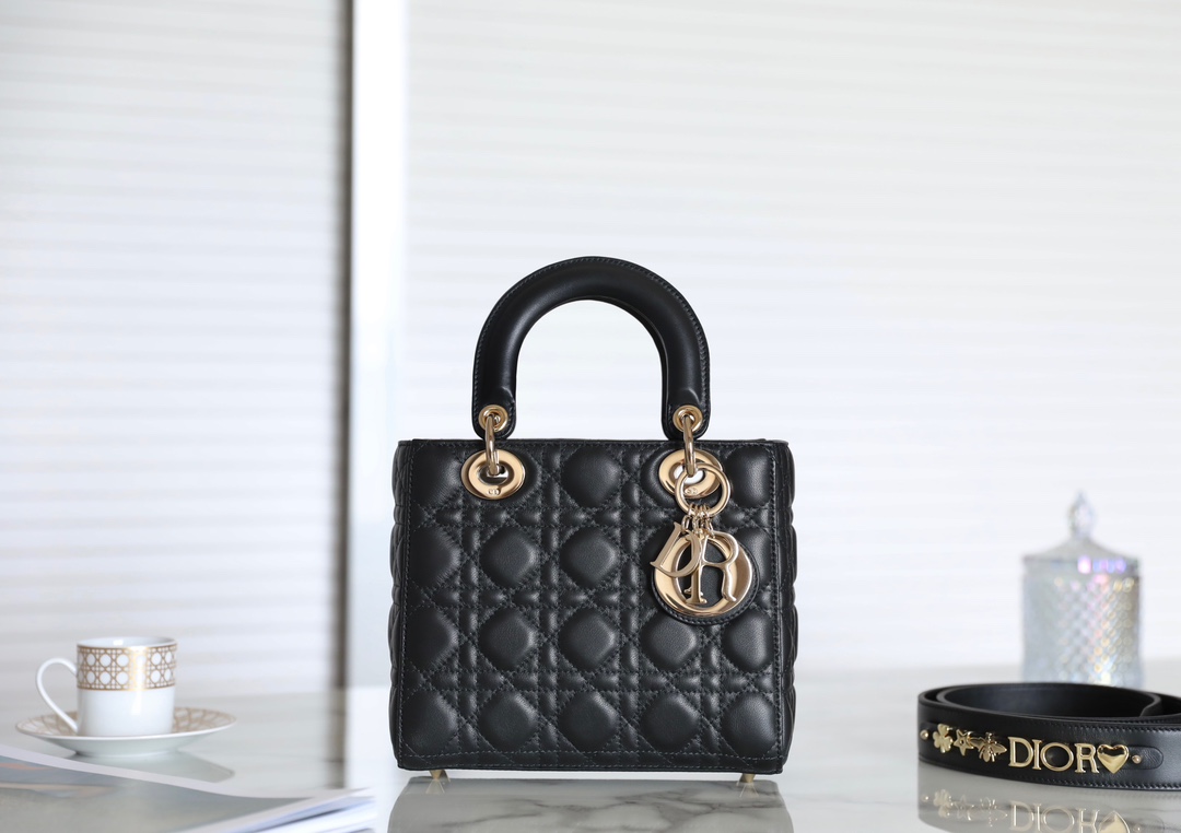 Replica 1:1 High Quality
 Dior Bags Handbags Black Sheepskin Lady