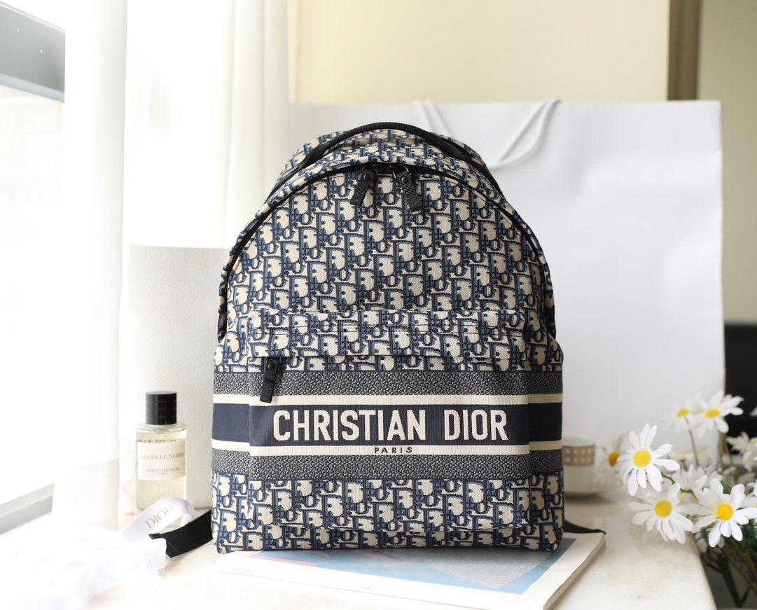 Dior Bags Backpack Embroidery Unisex Oblique