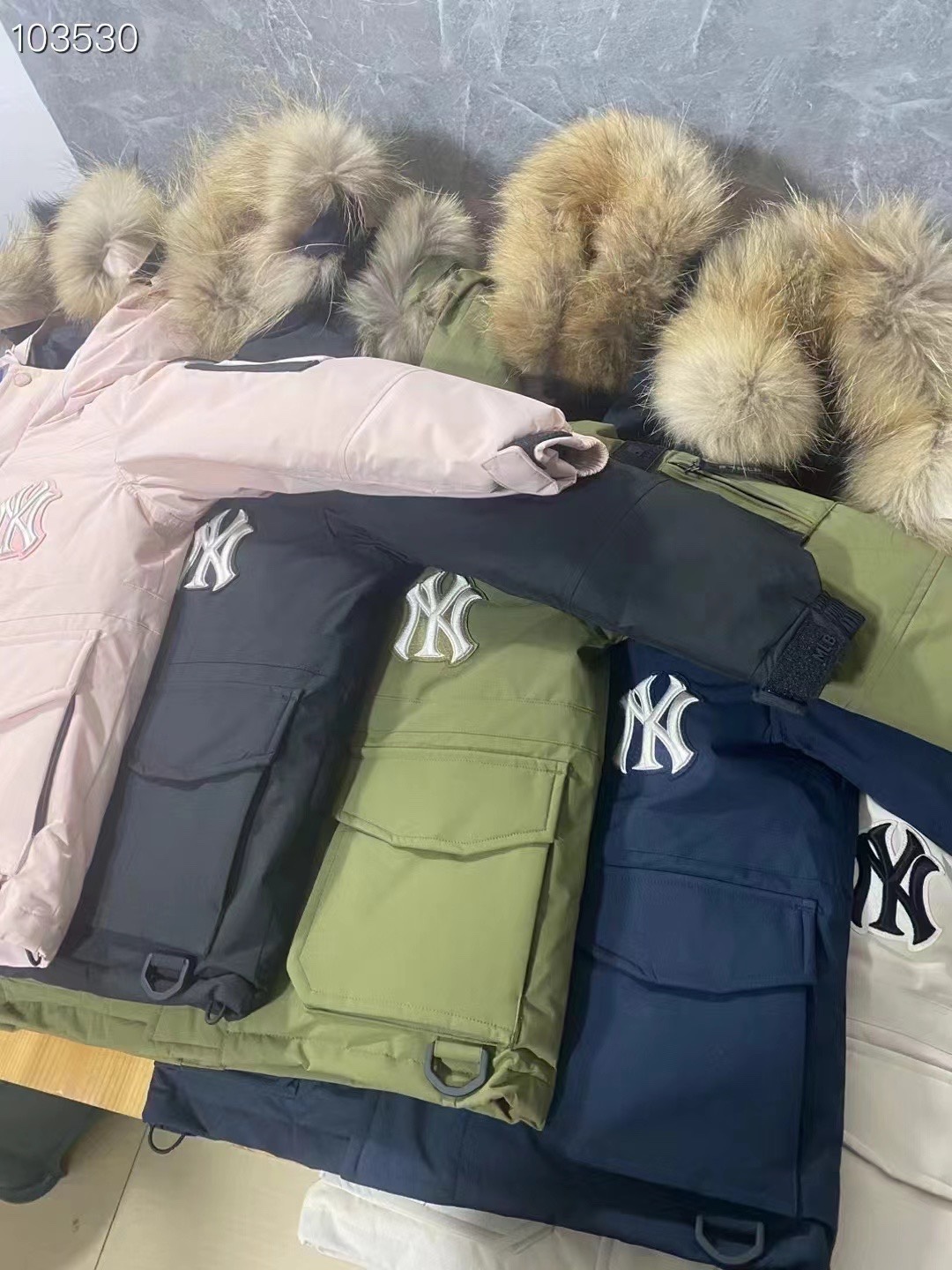 图片[7]-MLB洋基队童装羽绒服 颜色：藏蓝 军绿色 黑色 粉色 米白 尺码：110-160码-选品中心