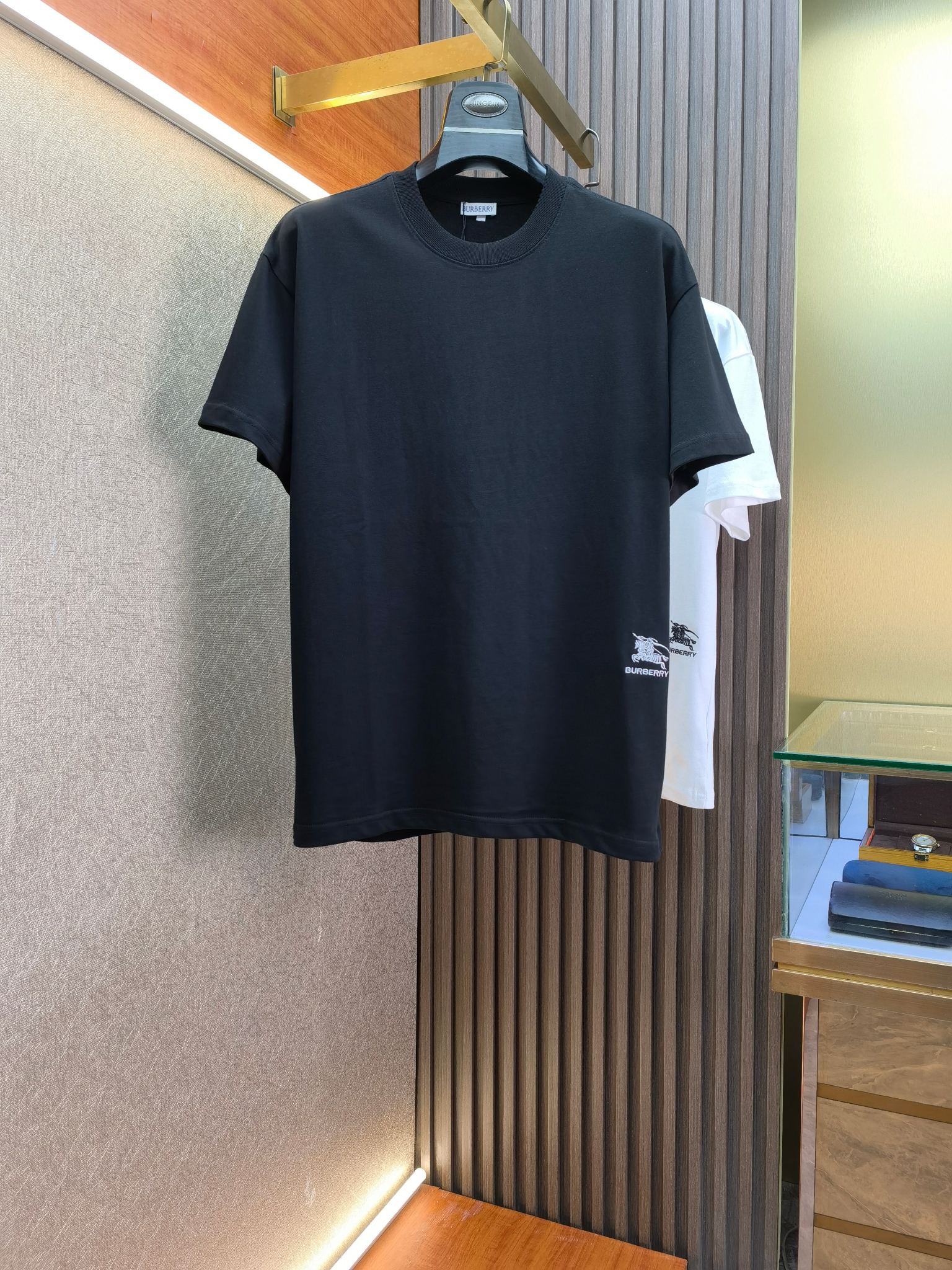 Burberry Kleidung T-Shirt Stickerei Männer Baumwolle Fashion Kurzarm