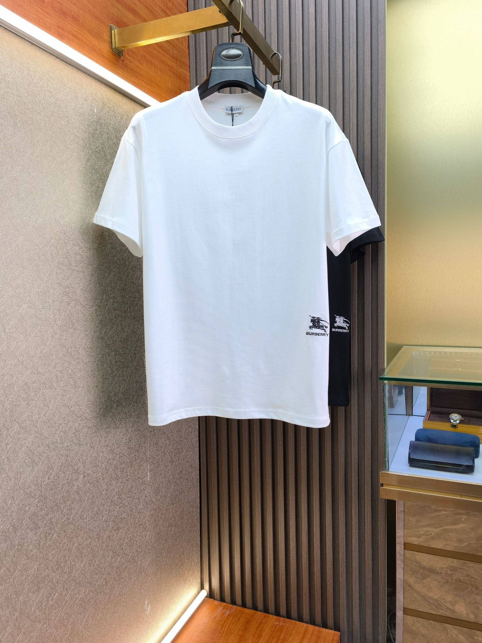 Burberry Kleidung T-Shirt Stickerei Männer Baumwolle Fashion Kurzarm