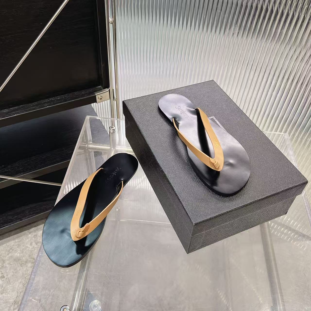 Saint Laurent Classic Luxury Leather Shoe Loafer Shoes Ref 6