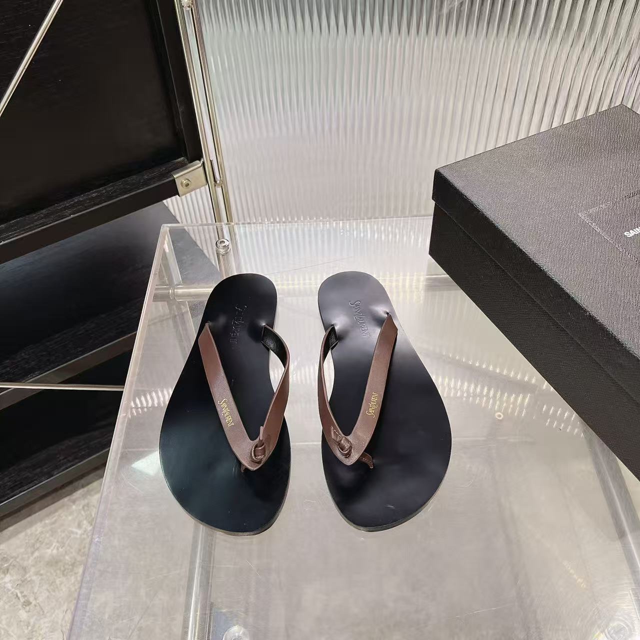 Saint Laurent Classic Luxury Leather Shoe Loafer Shoes Ref 7