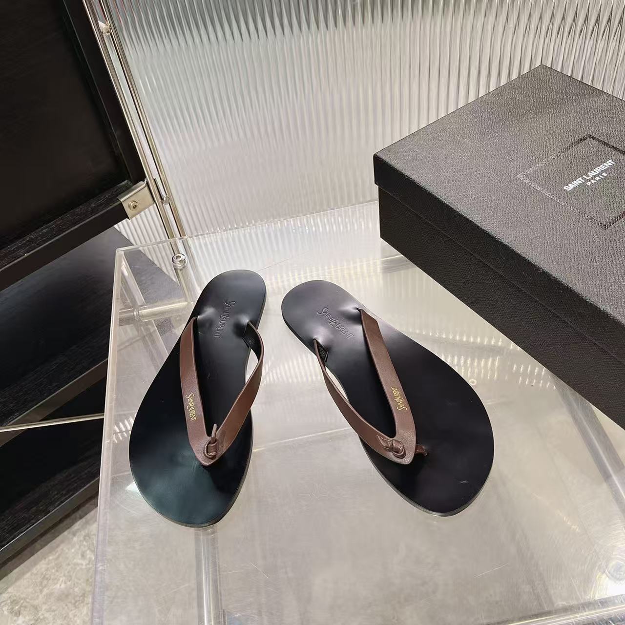 Saint Laurent Classic Luxury Leather Shoe Loafer Shoes Ref 6