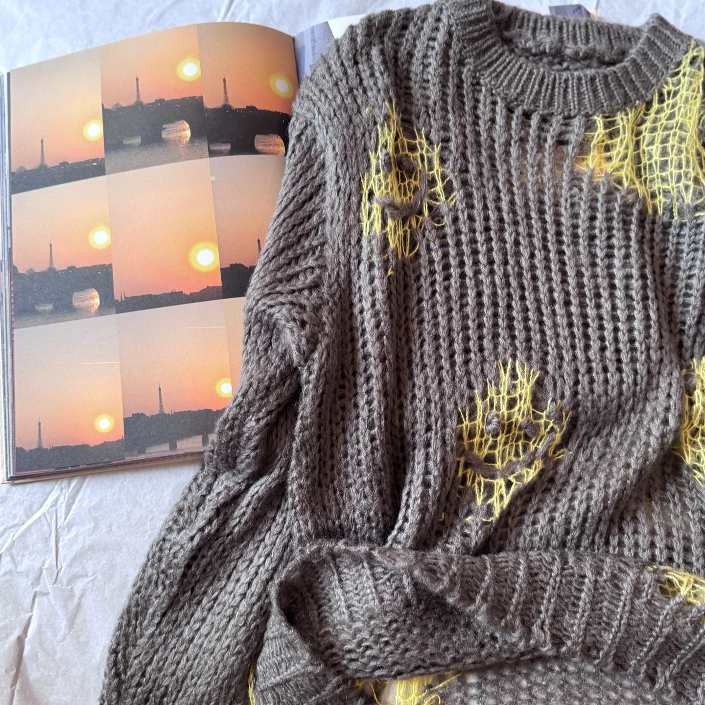 AC Smiley Face Dot Hollow Knitted Sweater Mohair Wool Blend Fabric 8 i1755664697113 1882 0 6