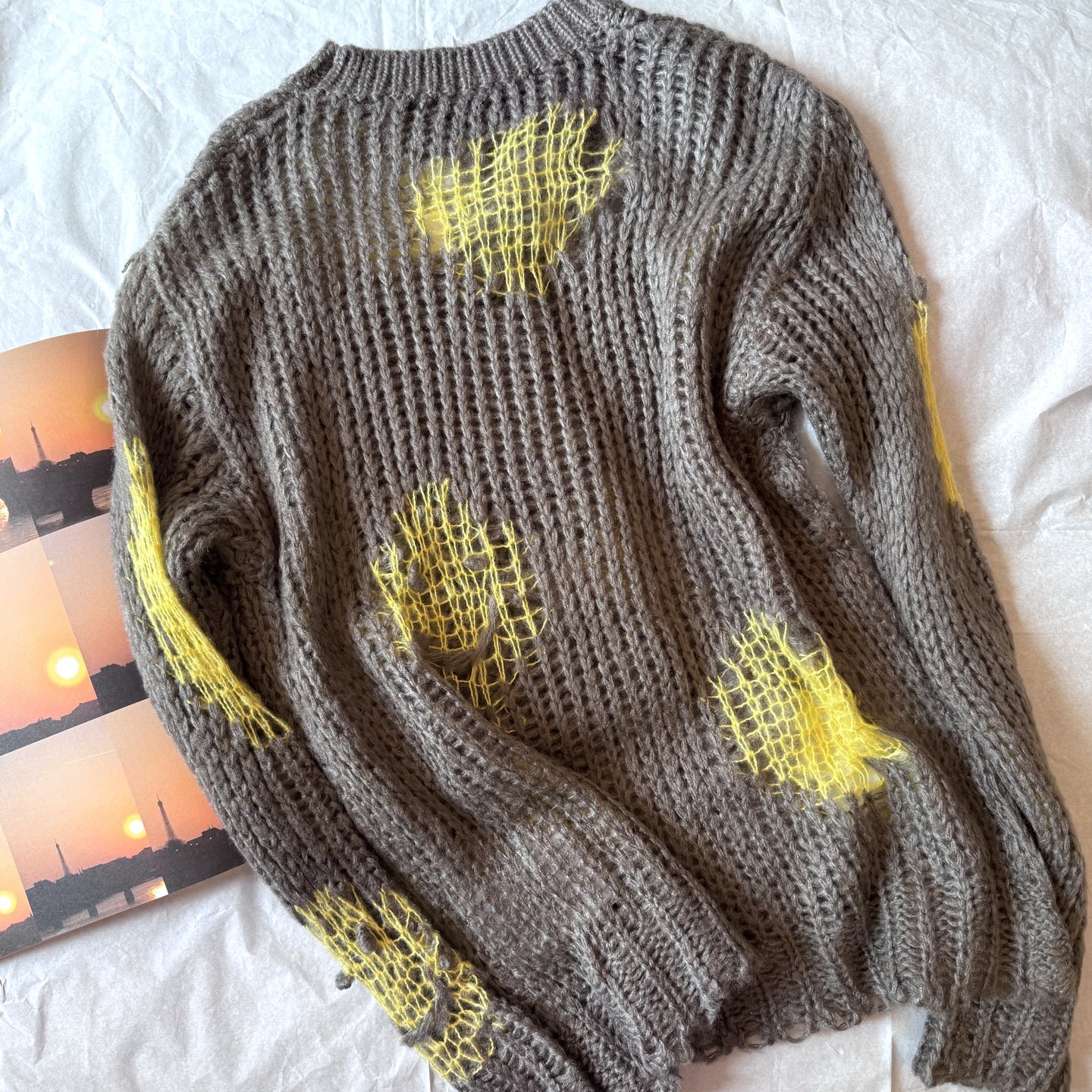 AC Smiley Face Dot Hollow Knitted Sweater Mohair Wool Blend Fabric 10 i1755664697145 4542 0 8