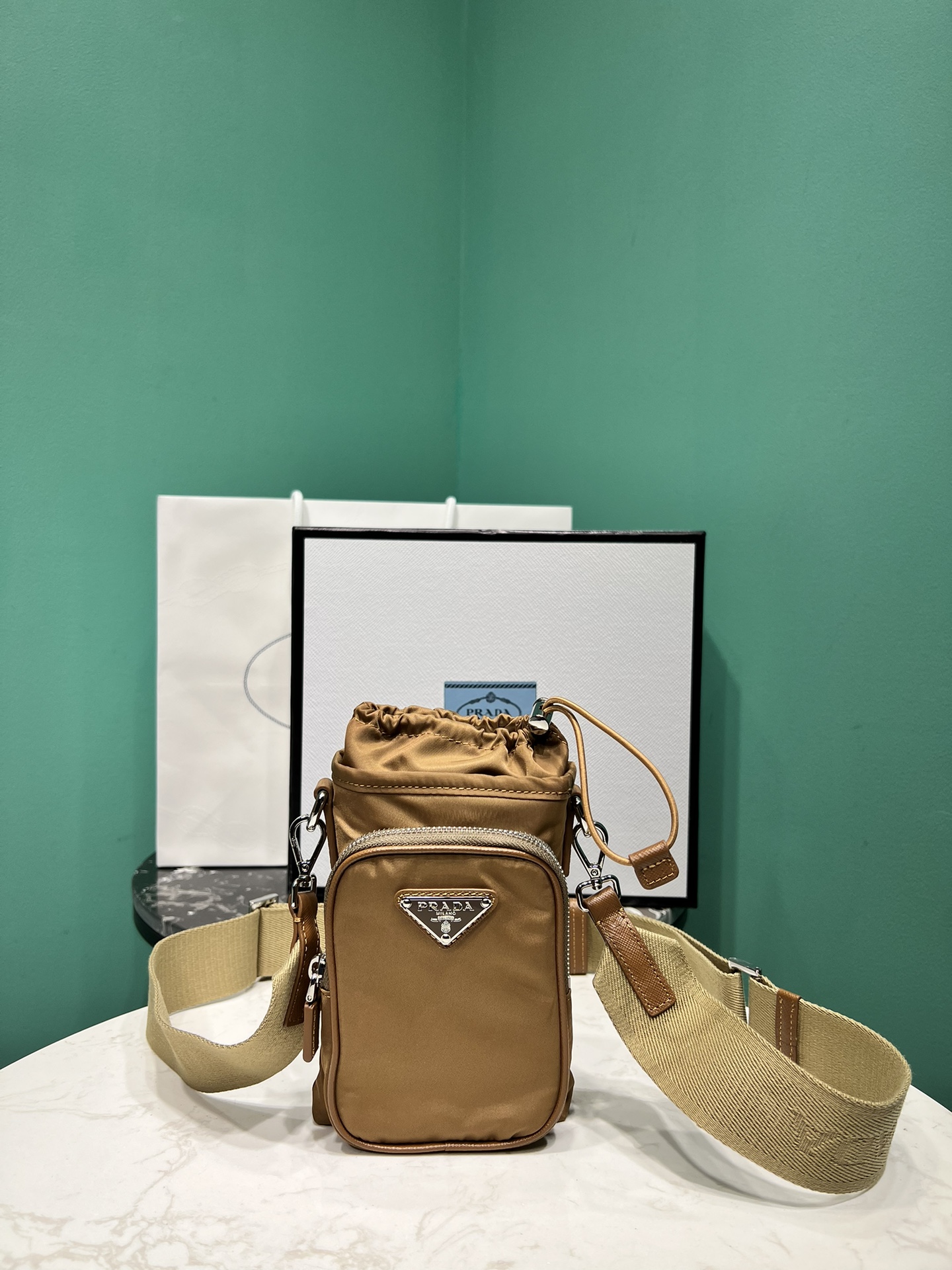 Prada Tassen Mini Tas Nylon Vintage