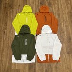 Descente Coats & Jackets Sun Protection Clothing Black Fluorescent Green Orange White Splicing Unisex Hooded Top