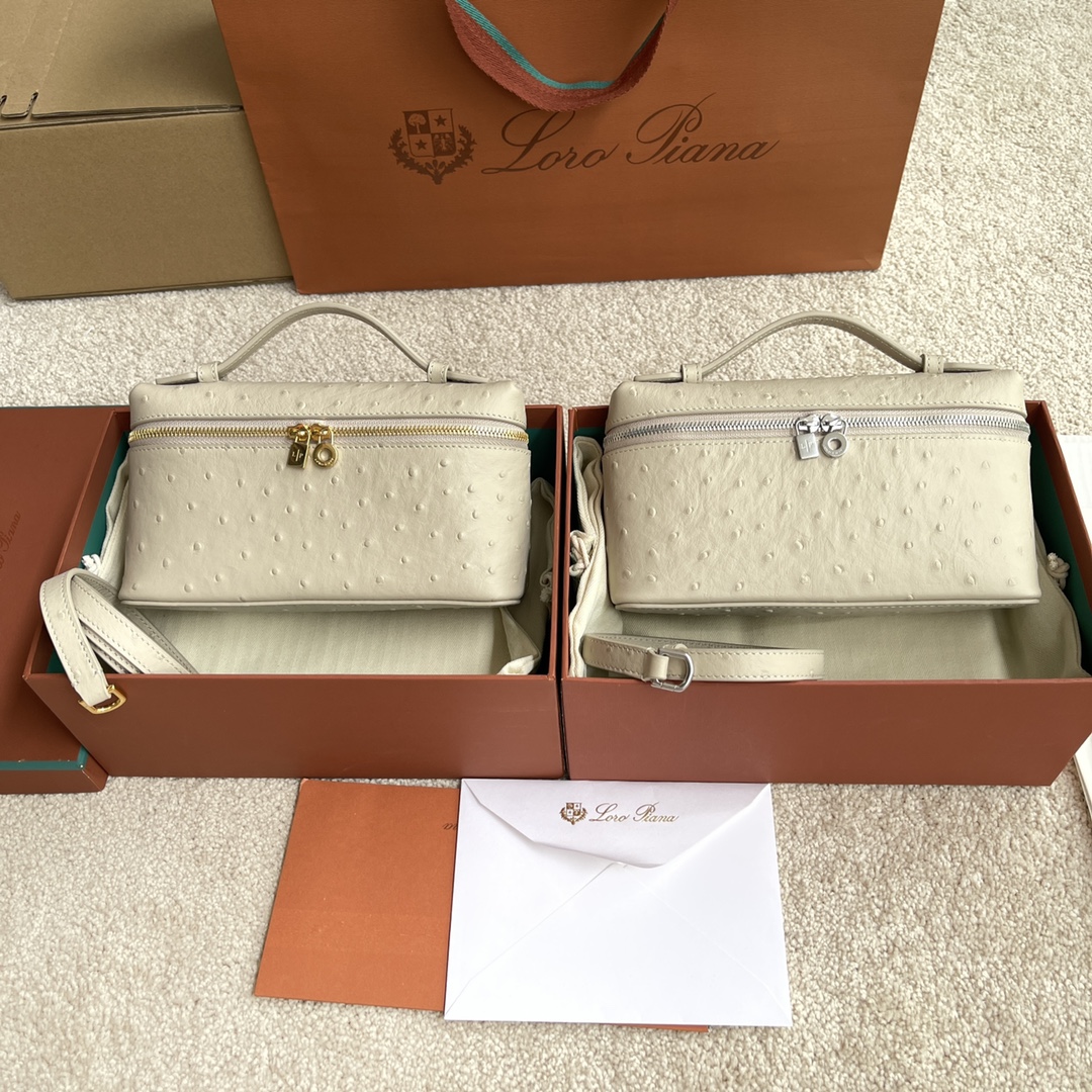 NO:199728,~Batch (not equipped with packaging) L lunch box bag #ostrich pattern series #ostrich pattern [imported original leather   pure steel gold hardware] Height 11cm*width 19cm*deep 6.5cm. Calfskin/item number: FAN 4199, LP, loro piana, cowhide19860909～批(不配包装) L 饭盒包#鸵鸟纹系列#鸵鸟纹【进口原厂皮 纯钢金色五金】 高度11cm*宽度19cm*深度6.5cm. 小牛皮/货号:FAN 4199,LP,loro piana,cowhide,Bag