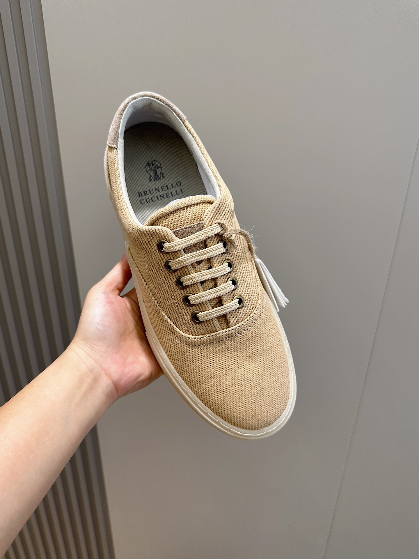 Brunello Cucinelli Nuevos Zapatos Deportivos para Hombre Este zapato deportivo plano está hecho de c