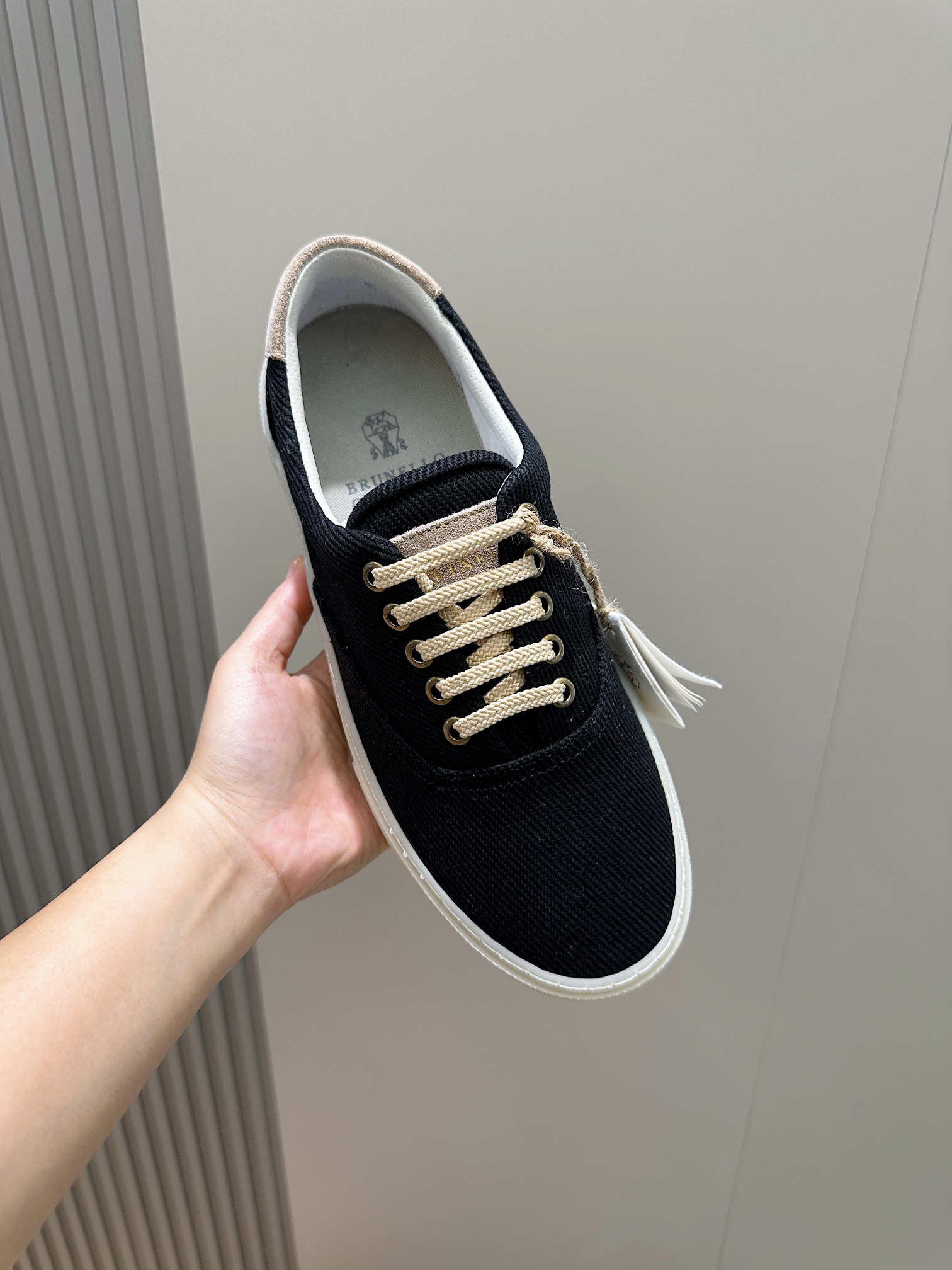 Brunello Cucinelli Nuevos Zapatos Deportivos para Hombre Este zapato deportivo plano está hecho de c