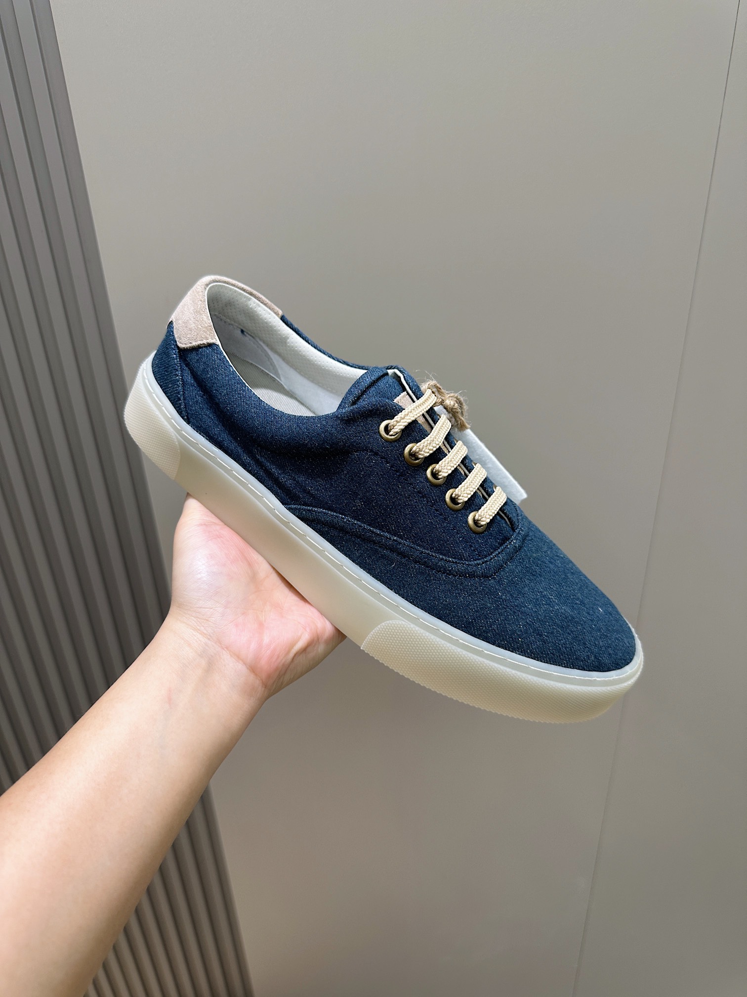 Brunello Cucinelli Nuevos Zapatos Deportivos para Hombre Este zapato deportivo plano está hecho de c