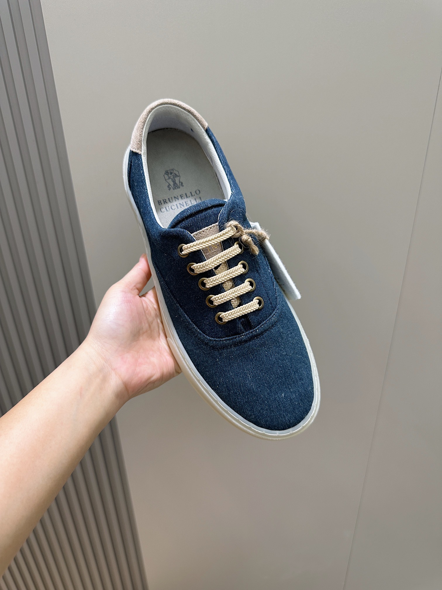 Brunello Cucinelli Nuevos Zapatos Deportivos para Hombre Este zapato deportivo plano está hecho de c