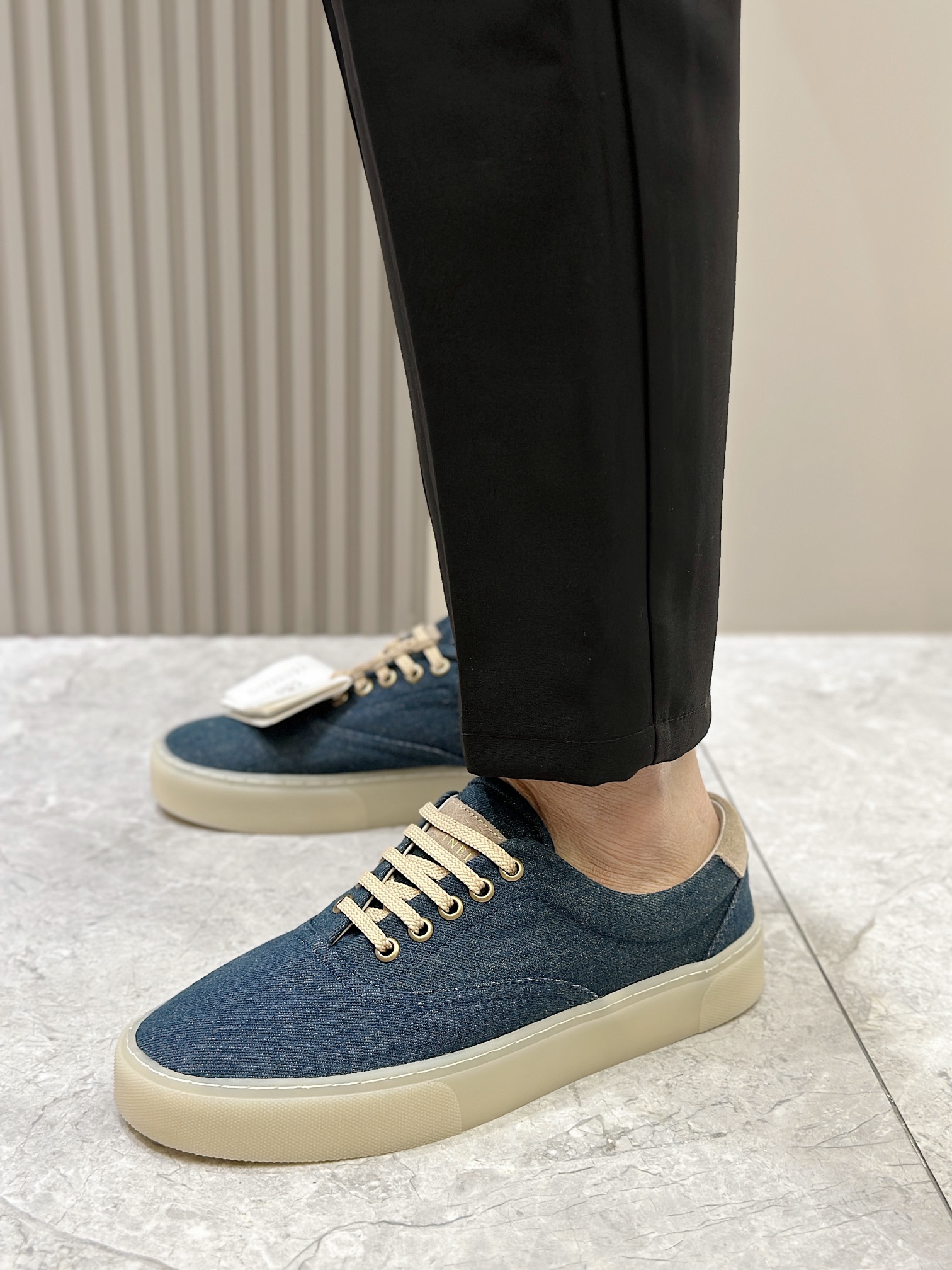 Brunello Cucinelli Nuevos Zapatos Deportivos para Hombre Este zapato deportivo plano está hecho de c