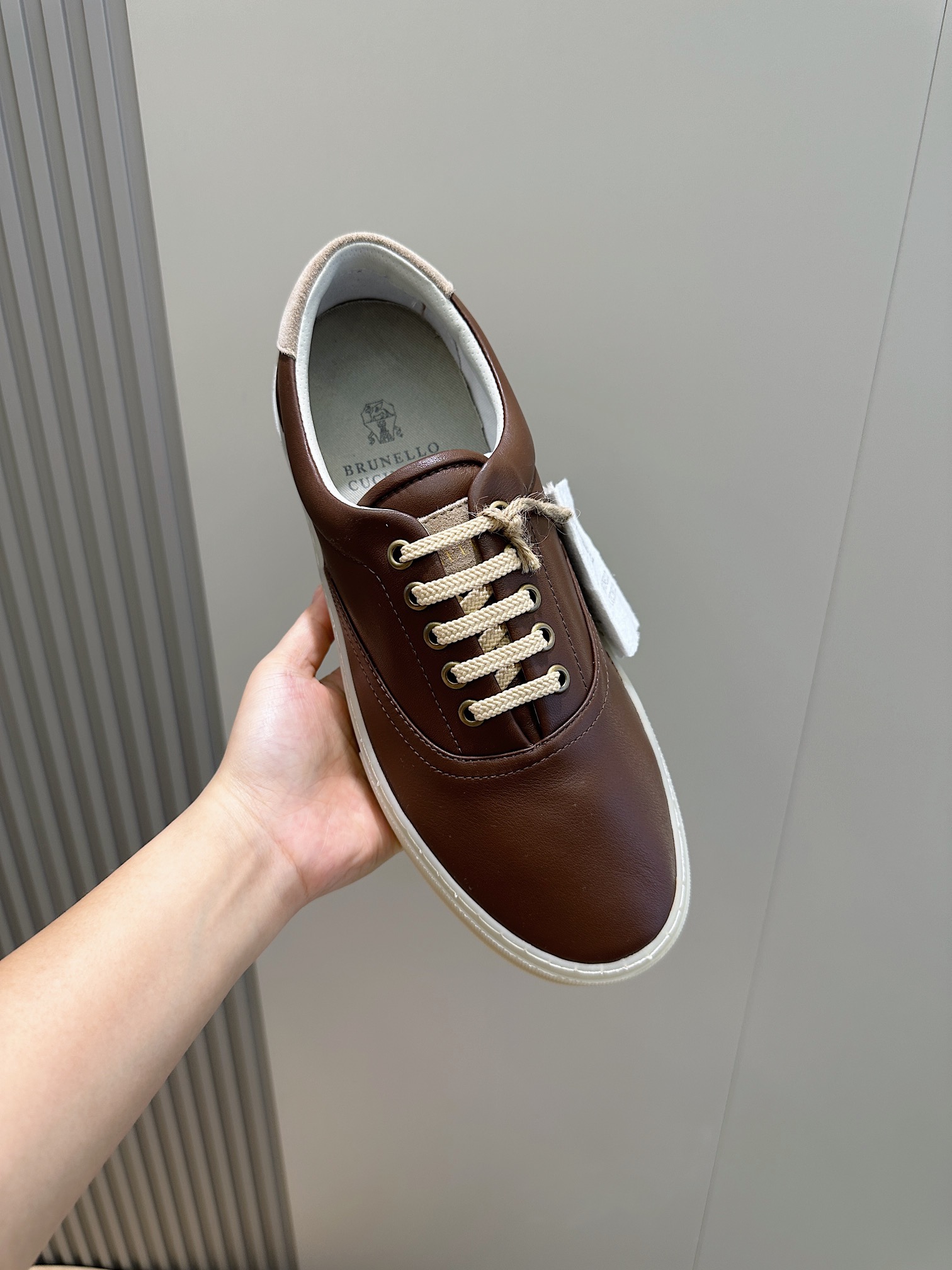 Brunello Cucinelli Nuevos Zapatos Deportivos para Hombre Este zapato deportivo plano está hecho de c