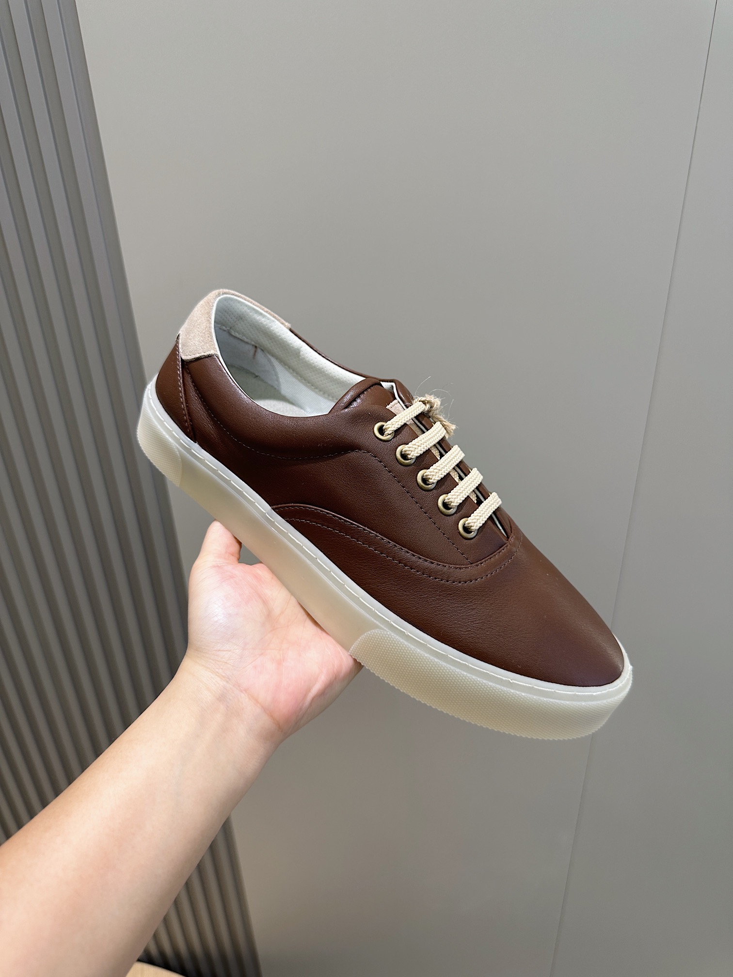 Brunello Cucinelli Nuevos Zapatos Deportivos para Hombre Este zapato deportivo plano está hecho de c
