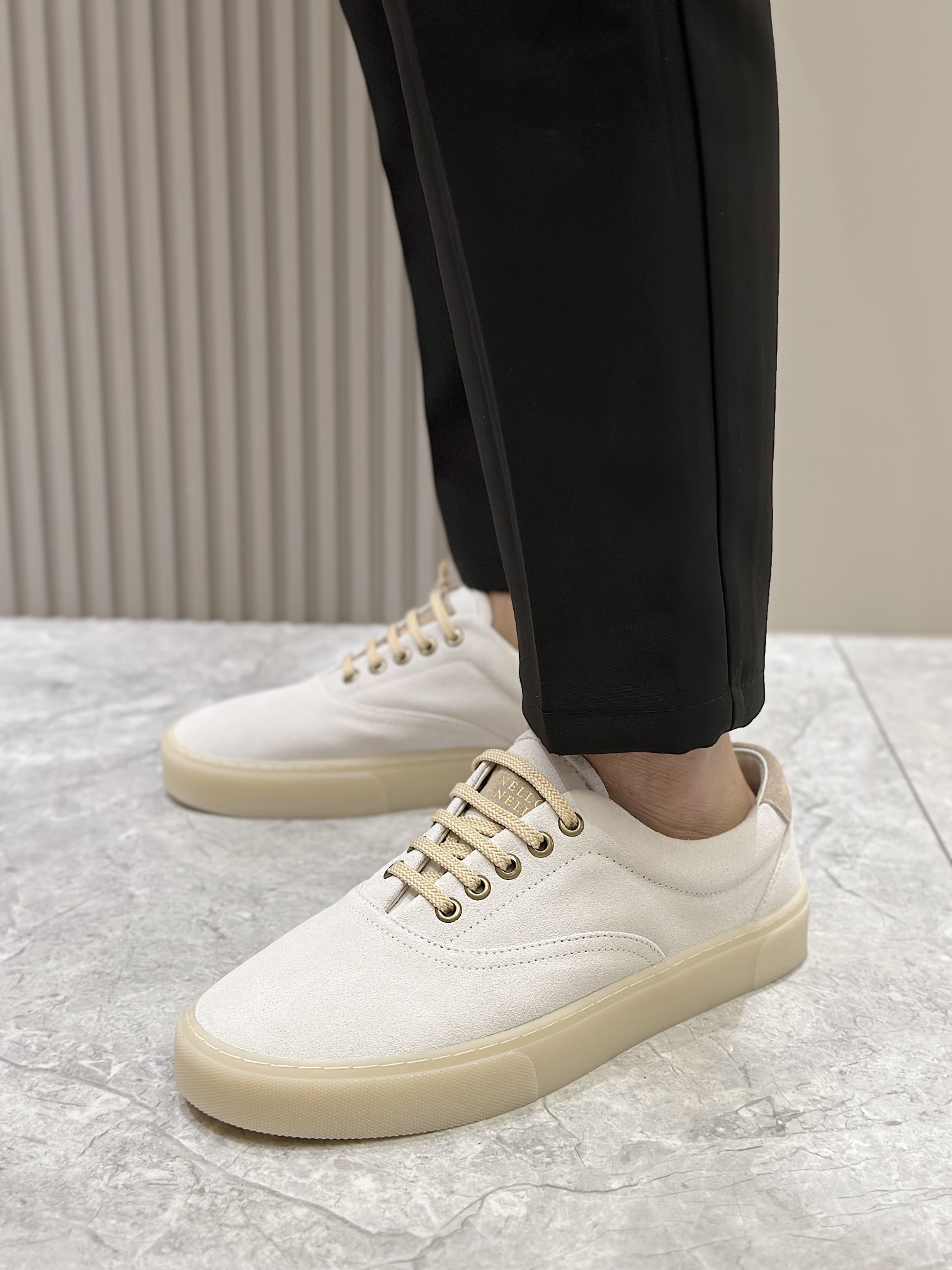 Brunello Cucinelli Nuevos Zapatos Deportivos para Hombre Este zapato deportivo plano está hecho de c