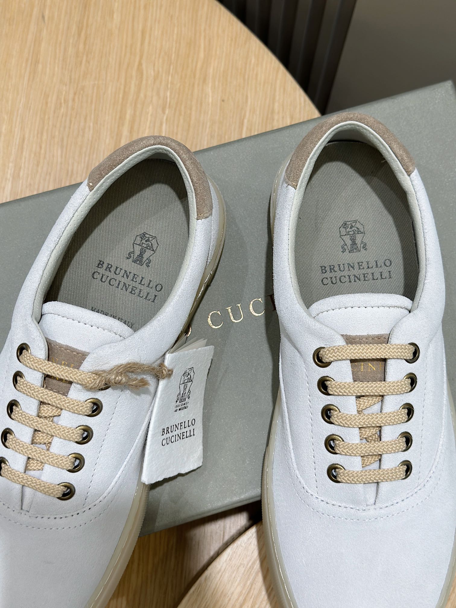 Brunello Cucinelli Nuevos Zapatos Deportivos para Hombre Este zapato deportivo plano está hecho de c