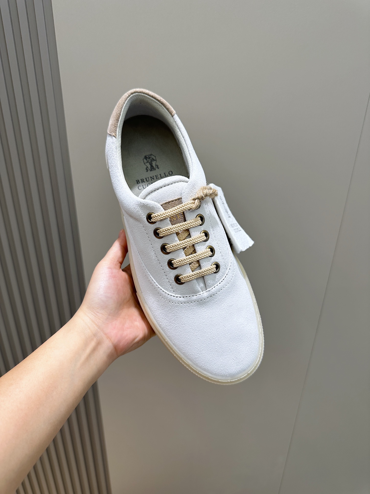 Brunello Cucinelli Nuevos Zapatos Deportivos para Hombre Este zapato deportivo plano está hecho de c