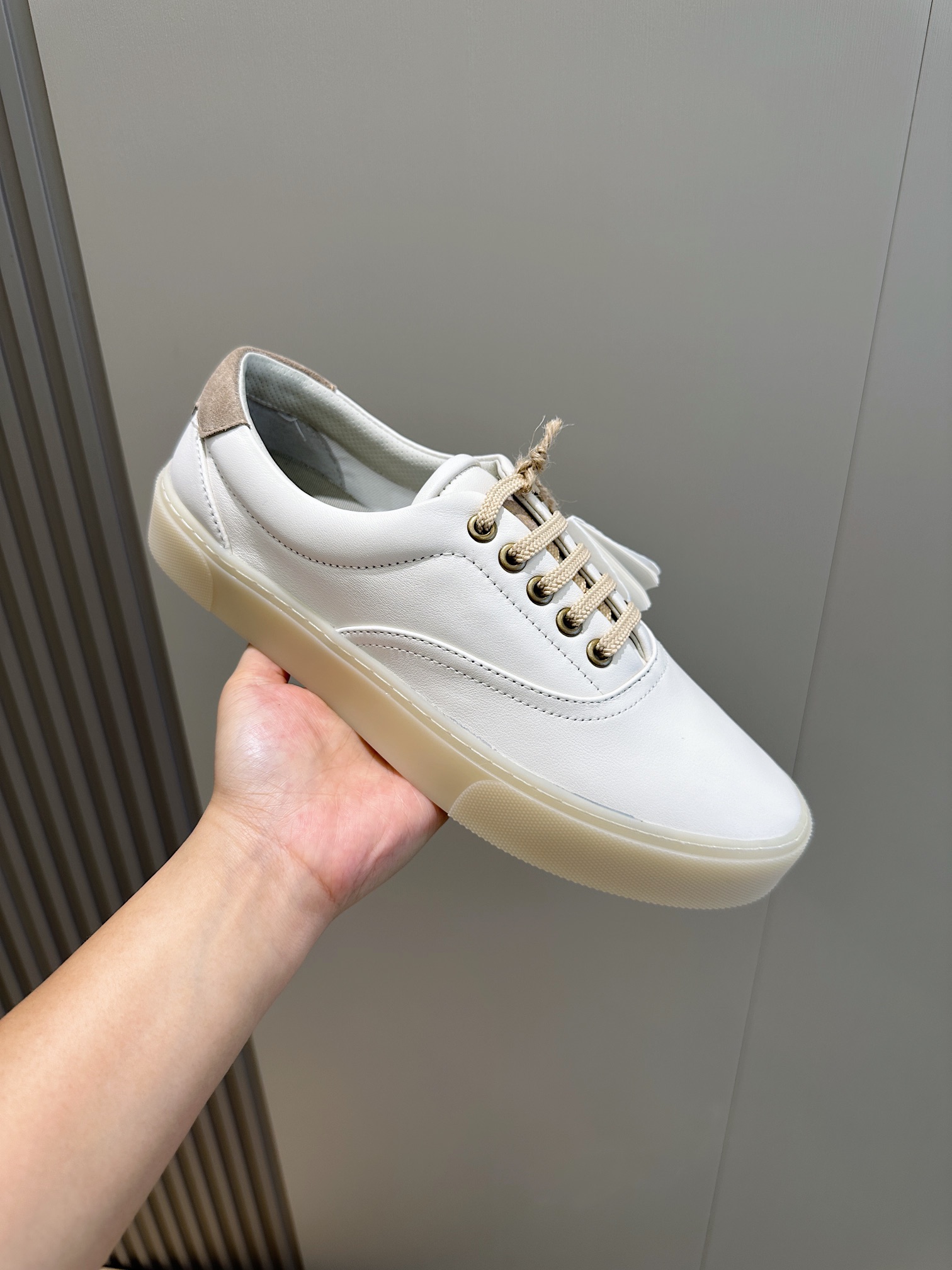 Brunello Cucinelli Nuevos Zapatos Deportivos para Hombre Este zapato deportivo plano está hecho de c