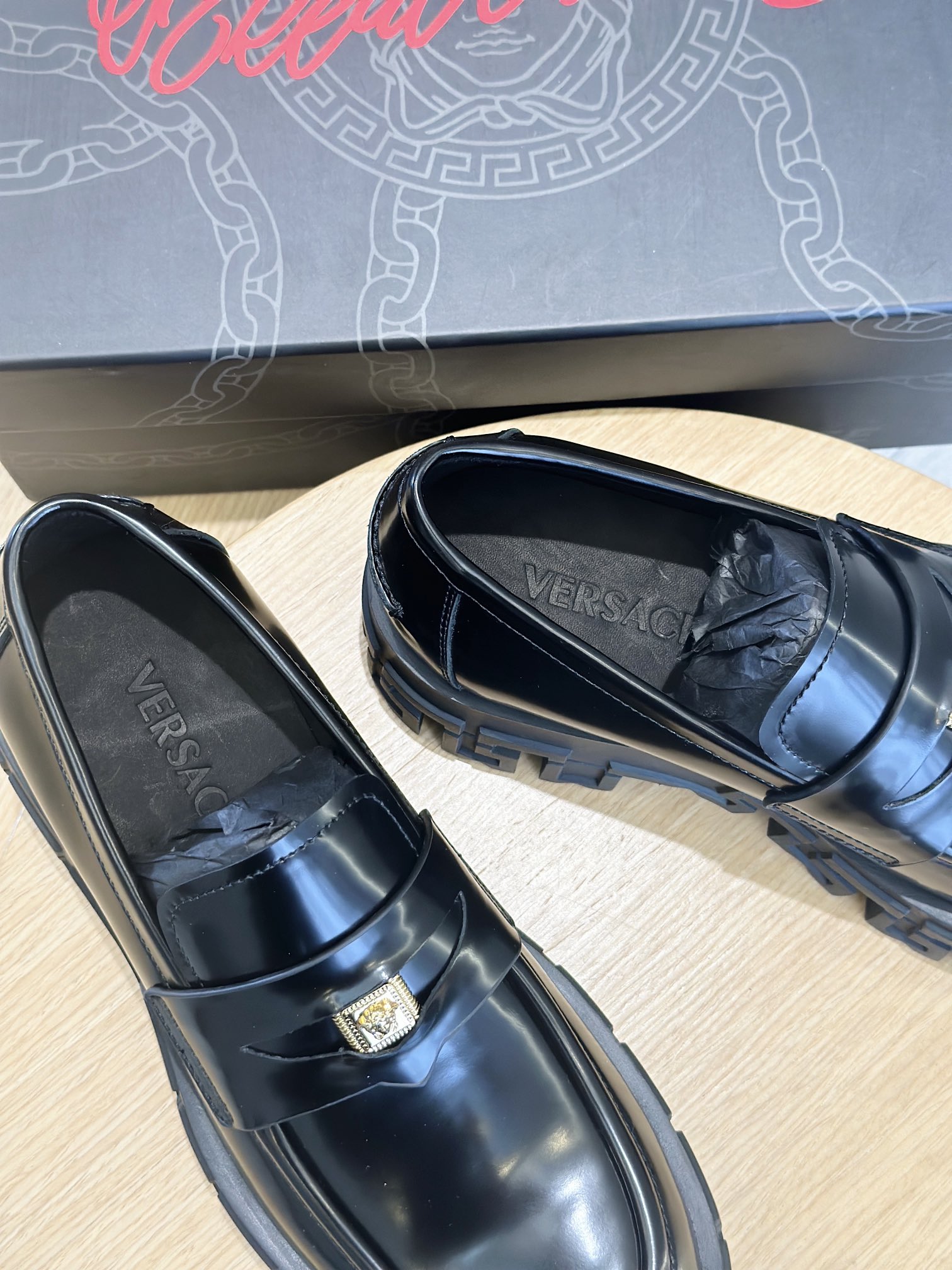 Versace 男士牛皮乐福鞋 8