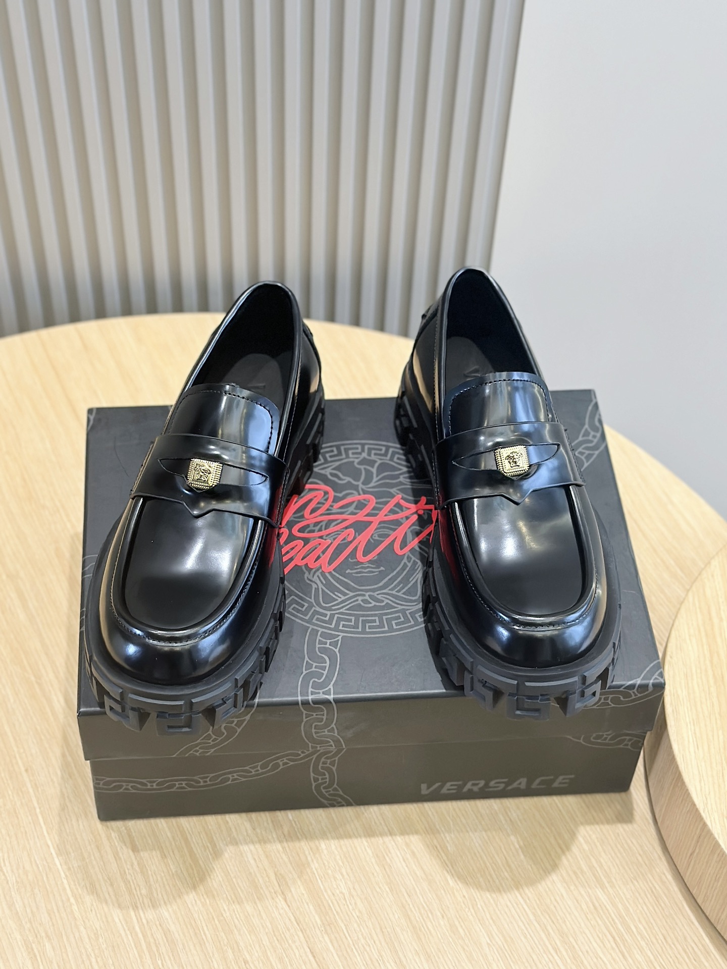 Versace Haute Couture Classic Luxury Leather Shoe Loafer Shoes