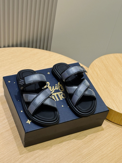 Louis Vuitton Waterfront Monogram Canvas Sandals, Waterproof Rubber Outsole 1 Louis Vuitton Waterfront Monogram Canvas Sandals, Waterproof Rubber Outsole