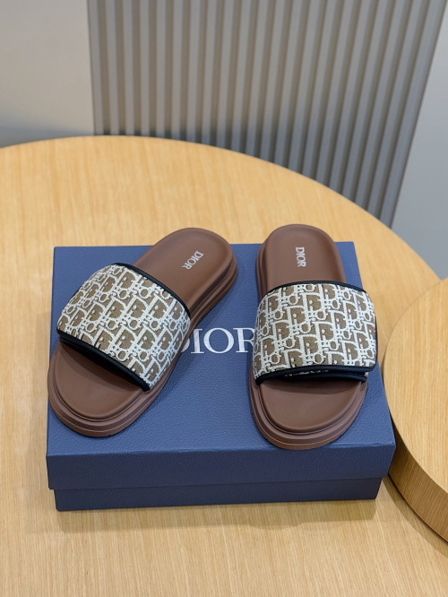 Dior Aqua Men's CD Diamond Pattern Canvas Sandals Slides - Elegant & Casual 1 Dior Aqua Men's CD Diamond Pattern Canvas Sandals Slides - Elegant & Casual