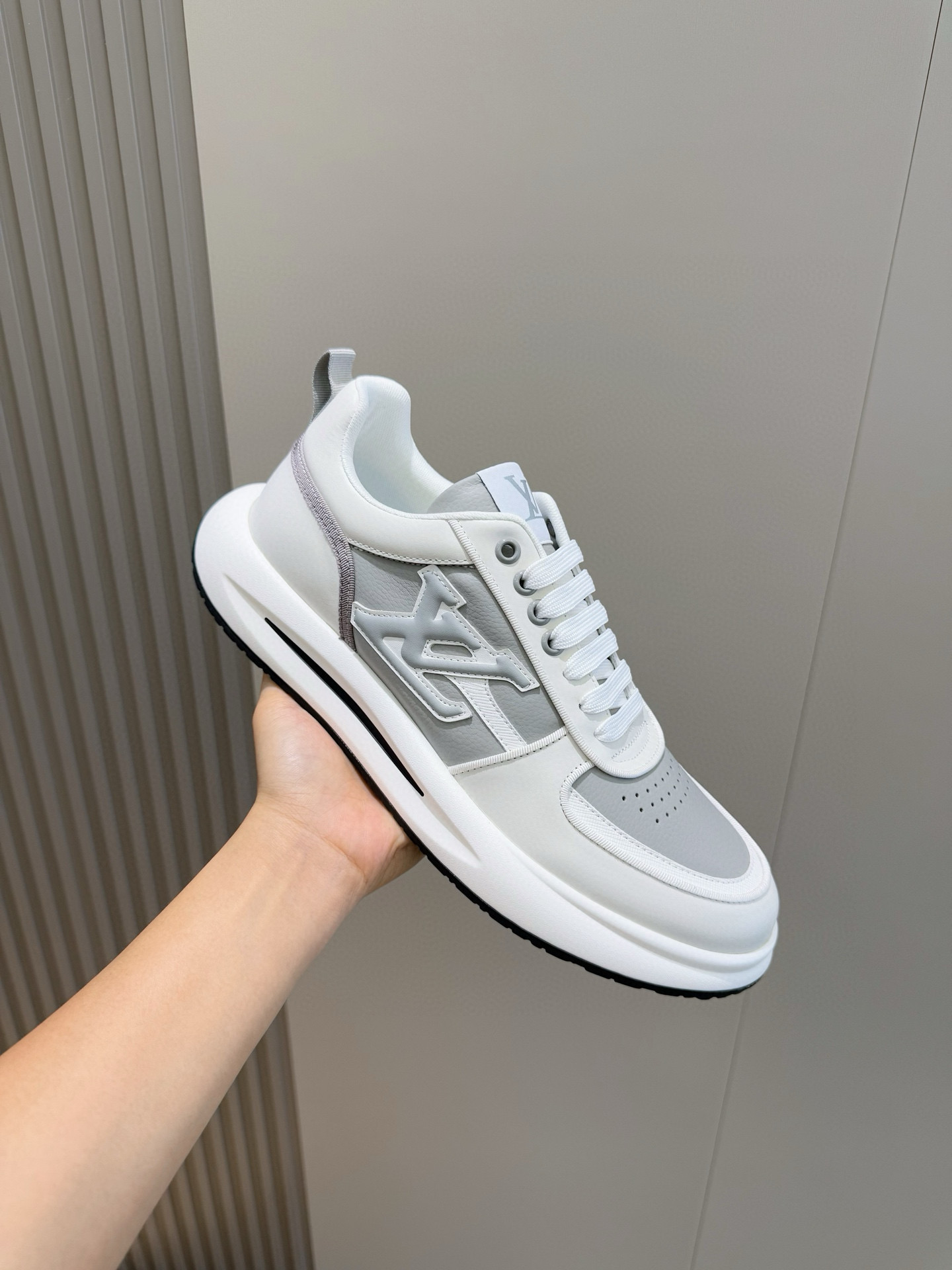 Louis Vuitton Men's Leather Sneakers: Soft Calfskin, Embossed Logo, Rubber Sole 6 i1756050534794 8038 0 4