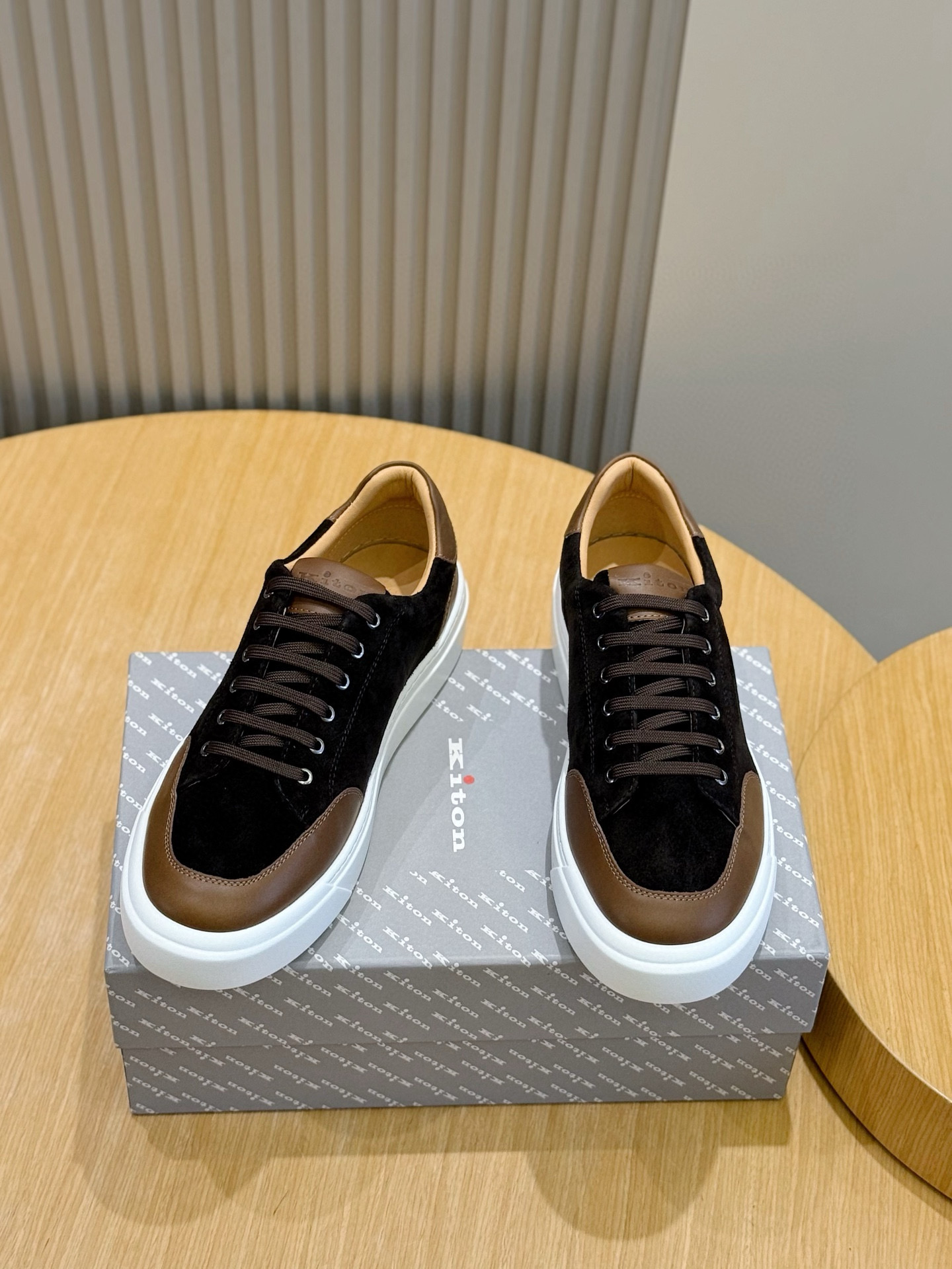 Kiton Men’s Red Label Fashion Sneakers – European Style, Sizes 39-44