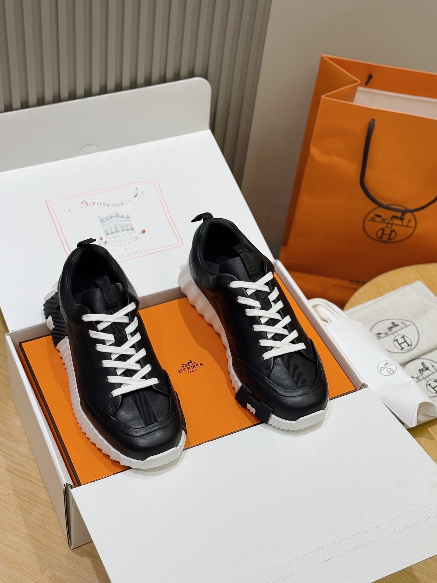 Hermes Style Black Leather Men's Shoes Lookbook Reference image 1