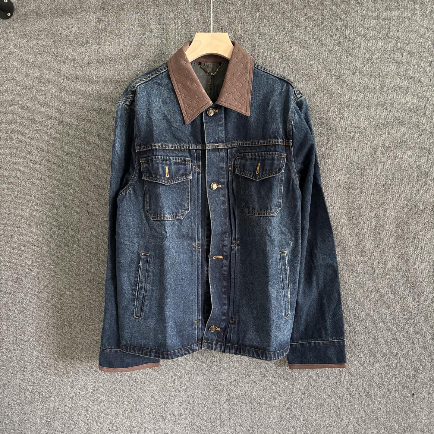 P280 1V Chaqueta vaquera de manga larga con cuello solapa, nueva para primavera-verano 2026, tejido vaquero lavado azul…