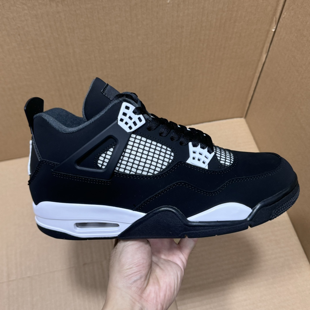 Air Jordan 4 Retro Black Cat Shoes, Men's Size 40-48.5, Excellent Quality