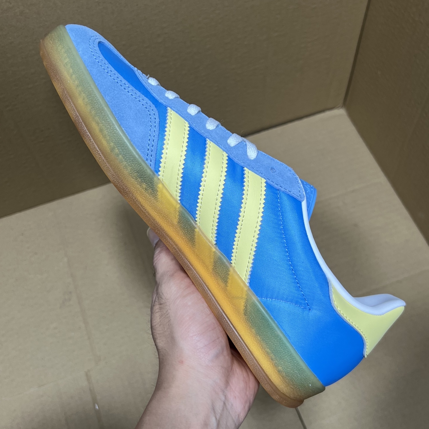  Gazelle Indoor Trainers 德训风板鞋 蓝黄生胶 IE2960  35.5-45