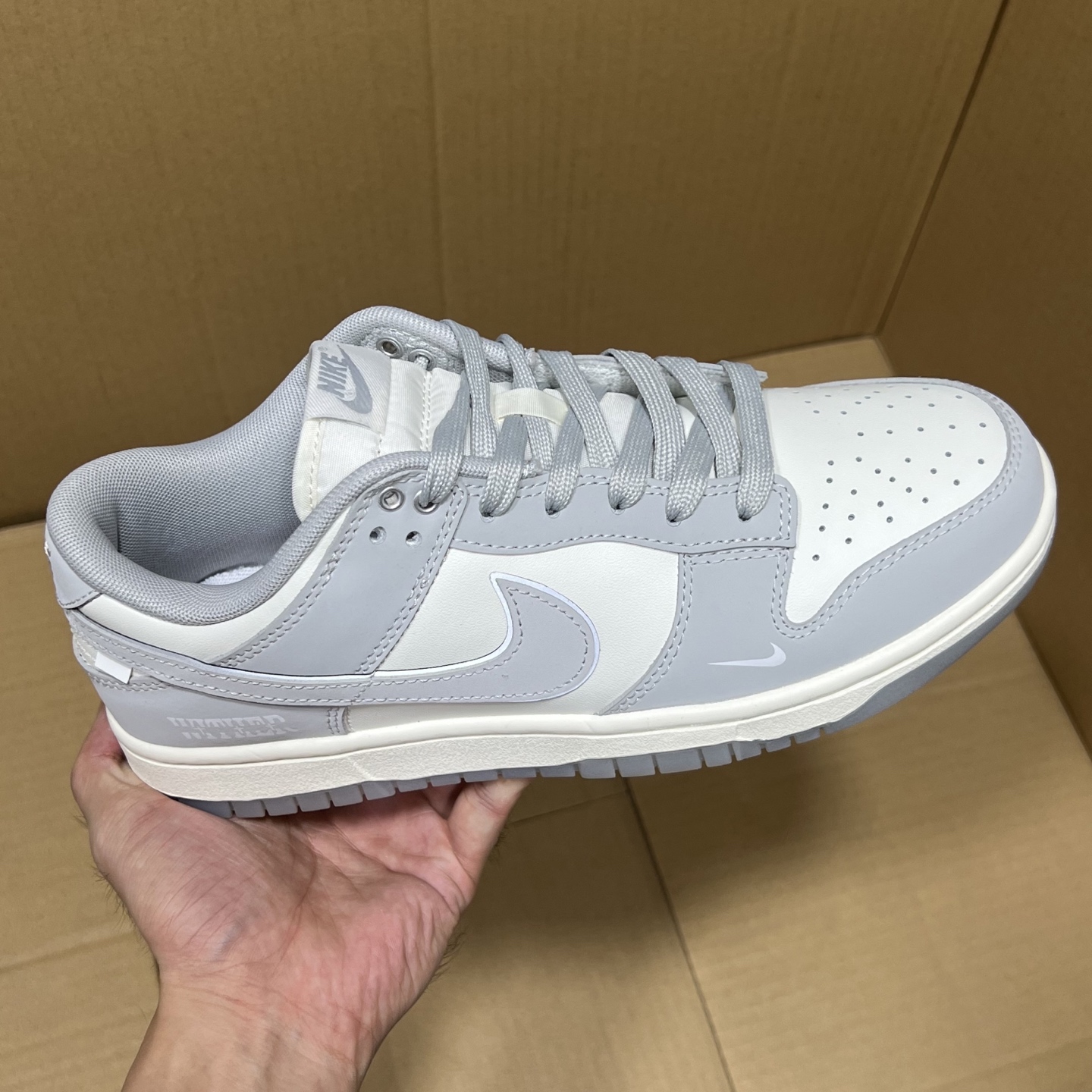 Nike Dunk Low White Grey Fog, Custom Edition Available in Multiple Sizes 2 i1758647198752 5308 0 0
